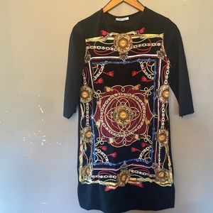 Zara black dress with design